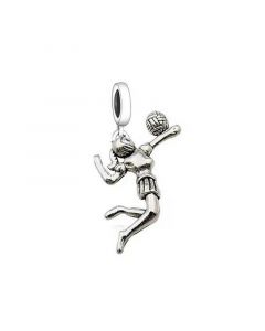 Charms for Pandora Bracelet, Fit Pandora Charms, Charms for Bracelet, 925 Sterling Silver Charms, Girl Play With Volleyball Beachball Charm