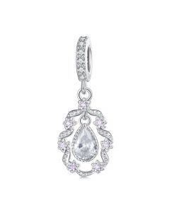 Charms for Pandora Bracelet, Fit Pandora Charms, Charms for Bracelet, Rococo Waterdrop Garland Charm, 925 Sterling Silver Charms