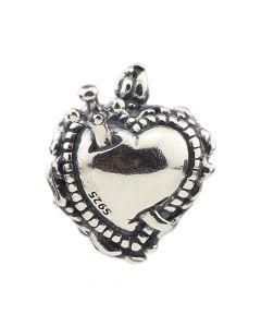 Charms for Bracelet, Sacred Heart Charm, Fit Pandora Charms, 925 Sterling Silver Charms, Charms for Pandora Bracelet
