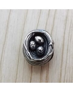 Fit Pandora Charms, Bird's Nest Charm, Charms for Bracelet, Charms for Pandora Bracelet, 925 Sterling Silver Charms