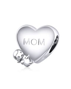 925 Sterling Silver Charms, Charms for Pandora Bracelet, Charms for Bracelet, Fit Pandora Charms, Baby Love MOM Charm