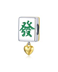 Charms for Bracelet, Mahjong Charm, Good Fortune Charm, Charms for Pandora Bracelet, Fit Pandora Charms, 925 Sterling Silver Charms