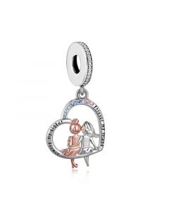 925 Sterling Silver Charms, Always My Sister Charm, Forever My Friend Charm, Charms for Pandora Bracelet, Fit Pandora Charms