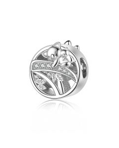 925 Sterling Silver Charms, Koala Mom and Baby Charm, Charms for Bracelet, Charms for Pandora Bracelet, Fit Pandora Charms