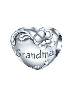 Fit Pandora Charms, I Love Grandma Charm, Charms for Pandora Bracelet, 925 Sterling Silver Charms, Charms for Bracelet