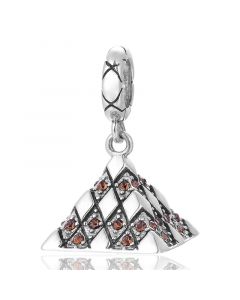 925 Sterling Silver Charms, Fit Pandora Charms, Pyramide du Louvre Charm, France Louvre Charm, Charms for Pandora Bracelet