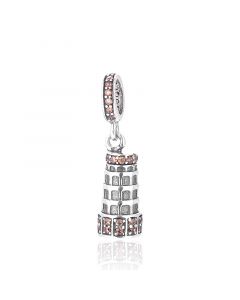 Charms for Pandora Bracelet, 925 Sterling Silver Charms, Fit Pandora Charms, Charms for Bracelet, Leaning Tower of Pisa Charm