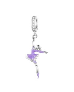 925 Sterling Silver Charms, Charms for Pandora Bracelet, Girl Dancing Ballet Charm, Charms for Bracelet, Fit Pandora Charms