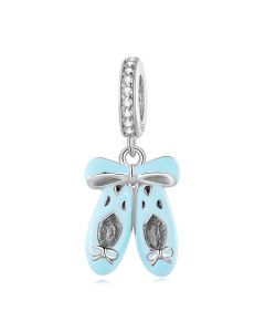 Charms for Bracelet, Charms for Pandora Bracelet, Ballet Shoes Charm, 925 Sterling Silver Charms, Fit Pandora Charms