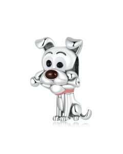Dog Mouth Holding Bone Charm, Dog Lover Gift, 925 Sterling Silver Charms, Fit Pandora Charms, Charms for Pandora Bracelet