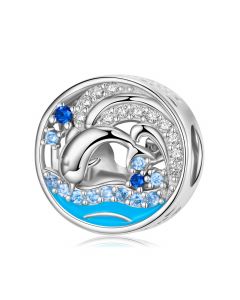 Jump Dolphins Charm, Charms for Pandora Bracelet, 925 Sterling Silver Charms, For Pandora Charm Bracelet, Fit Pandora Charms