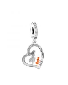 Daughter I Love You Charm, Fit Pandora Charms, Charms for Pandora Bracelet, For Pandora Charm Bracelet, 925 Sterling Silver Charms