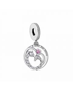 Giraffe Heart Charm, Charms for Pandora Bracelet, 925 Sterling Silver Charms, For Pandora Charm Bracelet, Fit Pandora Charms