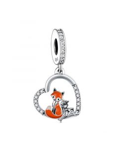 Prince with Fox Charm, For Pandora Charm Bracelet, Charms for Pandora Bracelet, 925 Sterling Silver Charms, Fit Pandora Charms