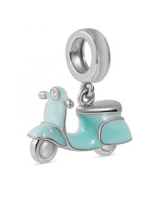 Blue Scooter Charm, 925 Sterling Silver Charms, Charms for Pandora Bracelet, Fit Pandora Charms, For Pandora Charm Bracelet