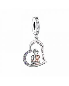 I Love You Grandma Charm, For Pandora Charm Bracelet, Fit Pandora Charms, Charms for Pandora Bracelet, 925 Sterling Silver Charms
