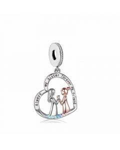 Always My Sister Forever My Friend Charm, Charms for Pandora Bracelet, Fit Pandora Charms, 925 Sterling Silver Charms