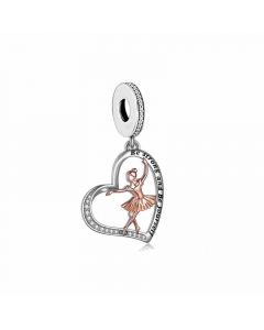 Be Strong and Be Yourself Charm, Ballet Girl Charm, Fit Pandora Charms, Charms for Pandora Bracelet, 925 Sterling Silver Charms