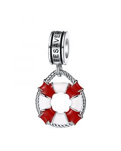Swimming Lifebuoy Charm, 925 Sterling Silver Charms, Fit Pandora Charms, Charms for Pandora Bracelet, For Pandora Charm Bracelet