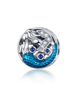 Blue Mermaid Charm, 925 Sterling Silver Charms, Fit Pandora Charms, Charms for Pandora Bracelet, For Pandora Charm Bracelet