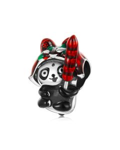 Panda Wearing a Tiger Hat Charm, Fit Pandora Charms, For Pandora Charm Bracelet, Charms for Pandora Bracelet, 925 Sterling Silver Charms