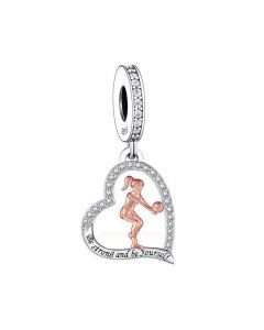 Girl Playing Volleyball Charm, Charms for Pandora Bracelet, For Pandora Charm Bracelet, Fit Pandora Charms, 925 Sterling Silver Charms