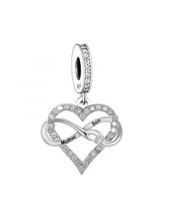 Mother and Son Charm, 925 Sterling Silver Charms, Charms for Pandora Bracelet, Fit Pandora Charms, For Pandora Charm Bracelet