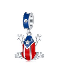 Puerto Rico Coqui Tree Frog Charm, Charms for Pandora Bracelet, For Pandora Charm Bracelet, 925 Sterling Silver Charms, Fit Pandora Charms