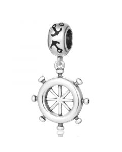 The Helm Charm, Ship Wheel Charm, Charms for Pandora Bracelet, Fit Pandora Charms, 925 Sterling Silver Charms, For Pandora Charm Bracelet