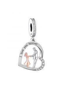 Father Daughter Hand in Hand Charm, Fit Pandora Charms, 925 Sterling Silver Charms, Charms for Pandora Bracelet, For Pandora Charm Bracelet