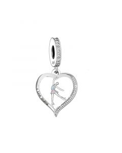 I Love Skating Charm, 925 Sterling Silver Charms, Fit Pandora Charms, Charms for Pandora Bracelet, For Pandora Charm Bracelet