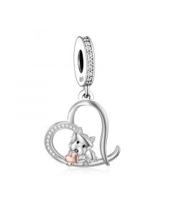 Lovely Yorkshire Dog Charm, For Pandora Charm Bracelet, 925 Sterling Silver Charms, Fit Pandora Charms, Charms for Pandora Bracelet