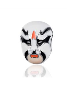 Facial Makeup in Chinese Opera Charm, Fit Pandora Charm, Charms for Pandora Bracelet, 925 Sterling Silver Charms, For Pandora Charm Bracelet