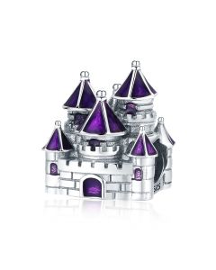 Fantasy Purple Castle Charm, 925 Sterling Silver Charms, Charms for Pandora Bracelet, Fit Pandora Charms, For Pandora Charm Bracelet