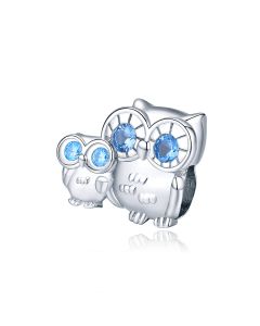 Owl Mother and Child Charm, Charms for Pandora Bracelet, For Pandora Charm Bracelet, Fit Pandora Charms, 925 Sterling Silver Charms