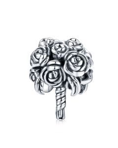 Bouquet Charm, For Pandora Charm Bracelet, Charms for Pandora Bracelet, 925 Sterling Silver Charms, Fit Pandora Charms