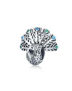 Peacock Charm, Fit Pandora Charms, 925 Sterling Silver Charms, Charms for Pandora Bracelet, For Pandora Charm Bracelet