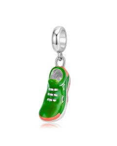 Green Sneakers Charm, Sports Shoes Charm, Fit Pandora Charms, Charms for Pandora Bracelet, 925 Sterling Silver Charms