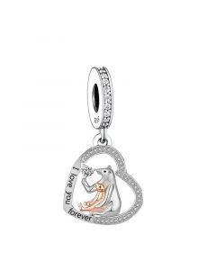 Polar Bear Mother and Baby Charm, 925 Sterling Silver Charms, Charms for Pandora Bracelet, Fit Pandora Charms, For Pandora Charm Bracelet