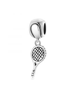 Tennis Racket Charm, 925 Sterling Silver Charms, Fit Pandora Charms, For Pandora Charm Bracelet, Charms for Pandora Bracelet