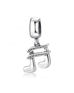 Music Note Dangle Charm, For Pandora Charm Bracelet, Fit Pandora Charms, Charms for Pandora Bracelet, 925 Sterling Silver Charms