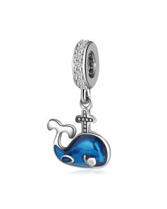 Blue Whale Charm, For Pandora Charm Bracelet, 925 Sterling Silver Charms, Charms for Pandora Bracelet, Fit Pandora Charms