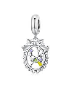 Bird on Tree Branch Charm, 925 Sterling Silver Charms, Fit Pandora Charms, For Pandora Charm Bracelet, Charms for Pandora Bracelet