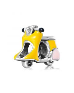 Yellow Scooter Charm, Fit Pandora Charms, For Pandora Charm Bracelet, Charms for Pandora Bracelet, 925 Sterling Silver Charms