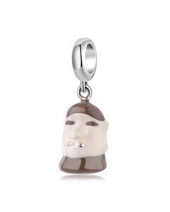 Moai Easter Island Charm, Boulder Portrait Charm, Charms for Pandora Bracelet, Fit Pandora Charms, 925 Sterling Silver Charms