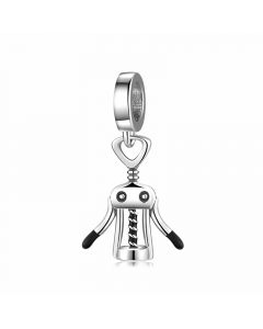 Wine Opener Charm, 925 Sterling Silver Charms, Charms for Pandora Bracelet, For Pandora Charm Bracelet, Fit Pandora Charms