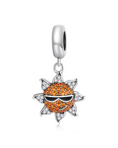 Stylish Sun Charm, 925 Sterling Silver Charms, Fit Pandora Charms, Charms for Pandora Bracelet, For Pandora Charm Bracelet
