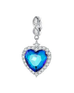 Heart of the Sea Charm, 925 Sterling Silver Charms, Fit Pandora Charms, For Pandora Charm Bracelet, Charms for Pandora Bracelet