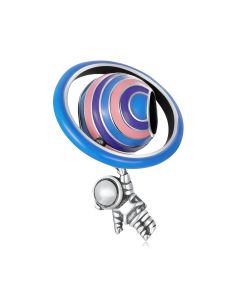 Blue Planet Astronaut Charm, Charms for Pandora Bracelet, Fit Pandora Charms, For Pandora Charm Bracelet, 925 Sterling Silver Charms