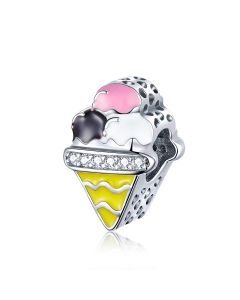 Lovely Ice Cream Charm, Charms for Pandora Bracelet, 925 Sterling Silver Charms, For Pandora Charm Bracelet, Fit Pandora Charms
